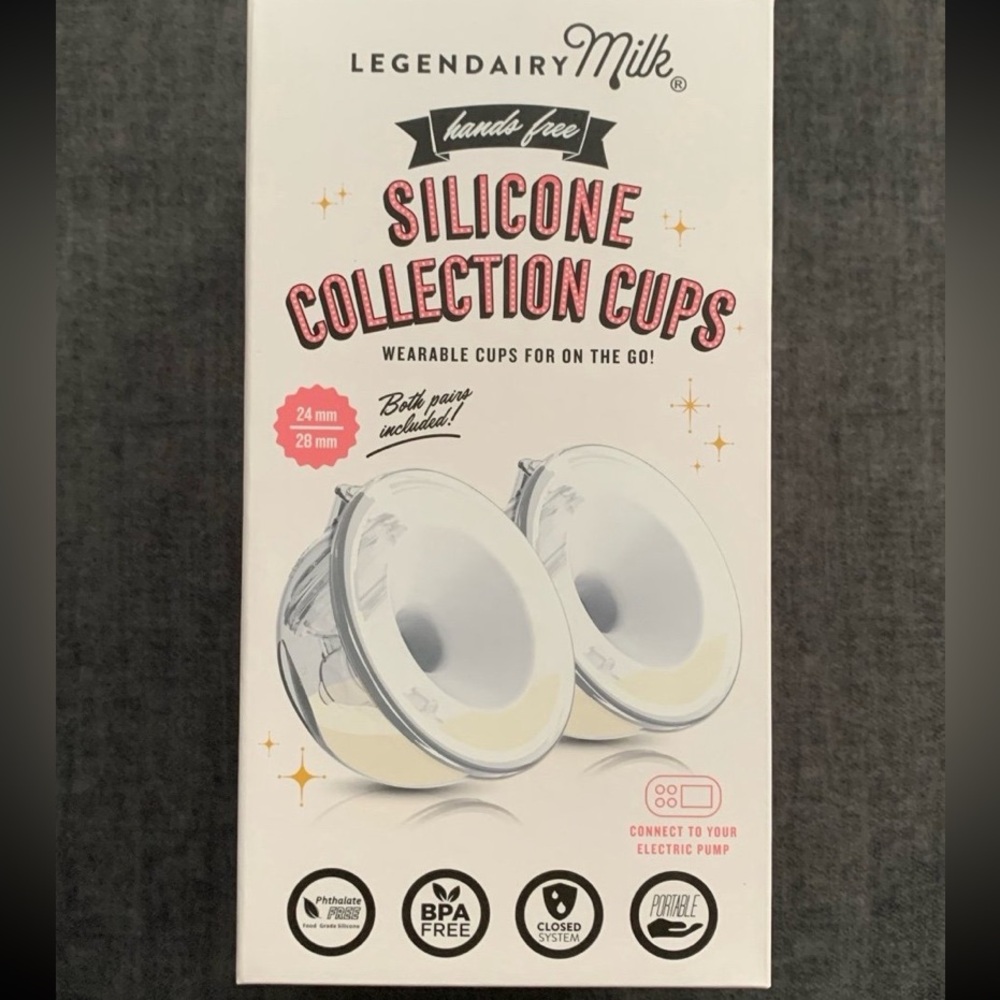 Silicone Collection Cups — White Wearable Pump Cups